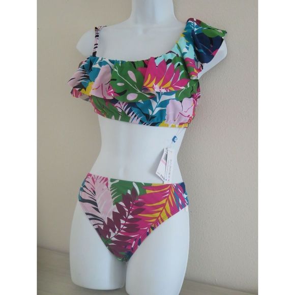 Bleu Rod Beattie Women's Sz 10 Multicolor Floral 2-Pc Swim Suit $130+ - Picture 4 of 10